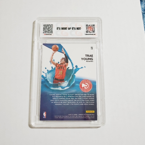 TRAE YOUNG Splash Graded Mint Card CG 9.5 Atlanta Hawks 2020-21 Optic NBA - Picture 2 of 2